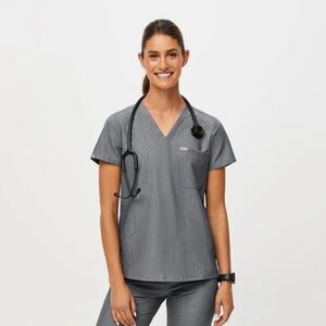 Wear Figs Graphite Catarina Scrub Top - Size M